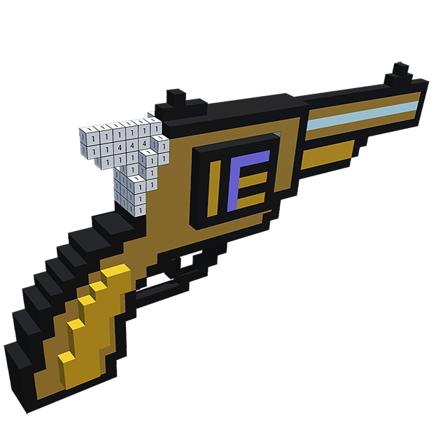 Guns 3D Color by Number - Voxel Coloring Book