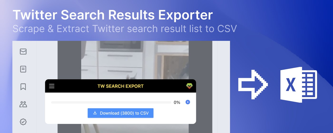 TwSearch - Twitter Search Result Export marquee promo image