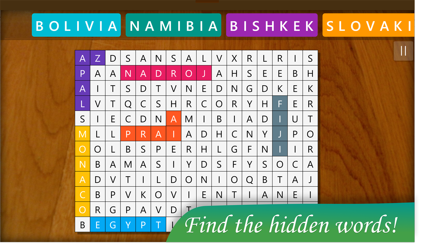 #3. Hidden Word Search (Windows) Bởi: Frenzy Games