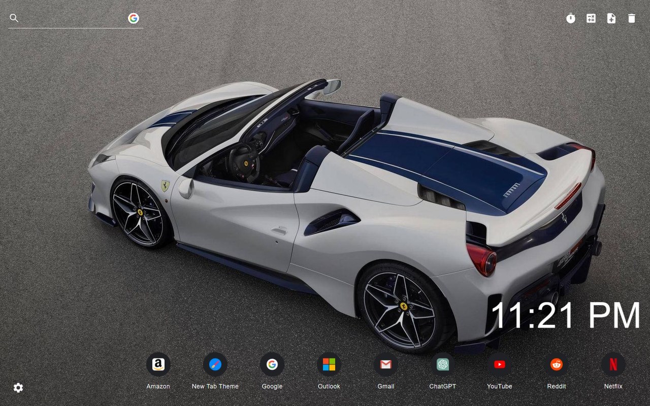 Ferrari Wallpaper New Tab