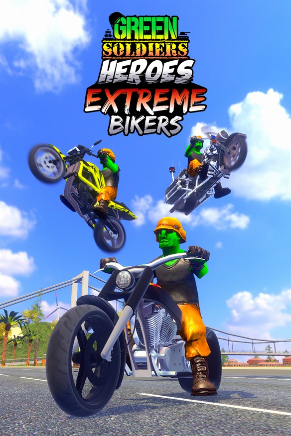 Green Soldiers Heroes: Extreme Bikers Xbox Series X|S and Xbox One cover art