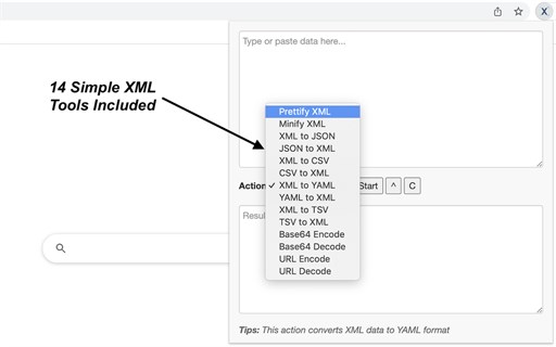XML Tools - Edgeアドオン