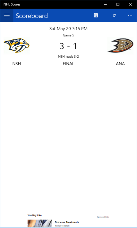 NHL Scores Screenshots 1