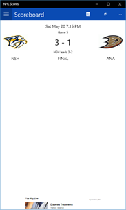NHL Scores screenshot 1