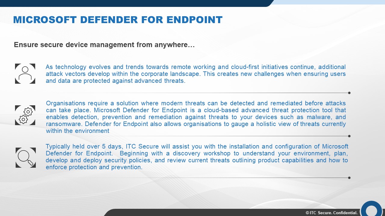 Snapshot 1 of Defender for Endpoint: 5-Day Implementation