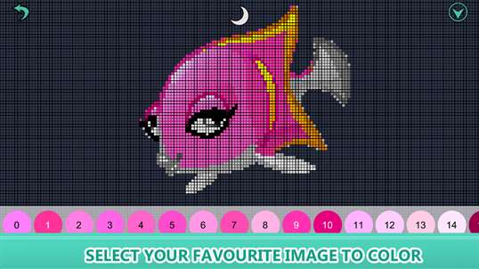 Sea Animals Color By Number: Pixel Art, Aquatic Coloring Book screenshot 2