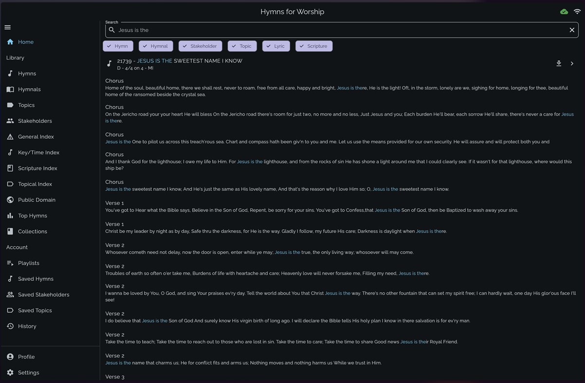 #2. Hymns for Worship (Windows) Podle: Rody Davis