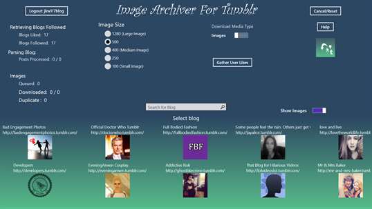 Image Archiver for Tumblr screenshot 2