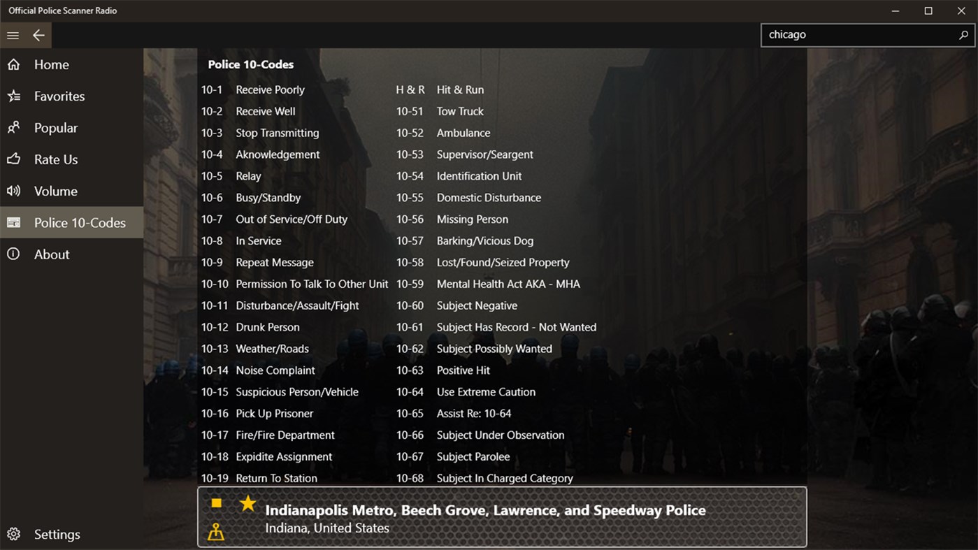 #7. Official Police Scanner Radio (Windows) By: Police Scanner Radio