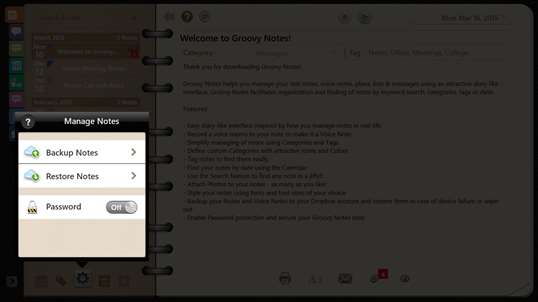 Groovy Notes - Text, Voice Notes & Digital Organizer screenshot 3