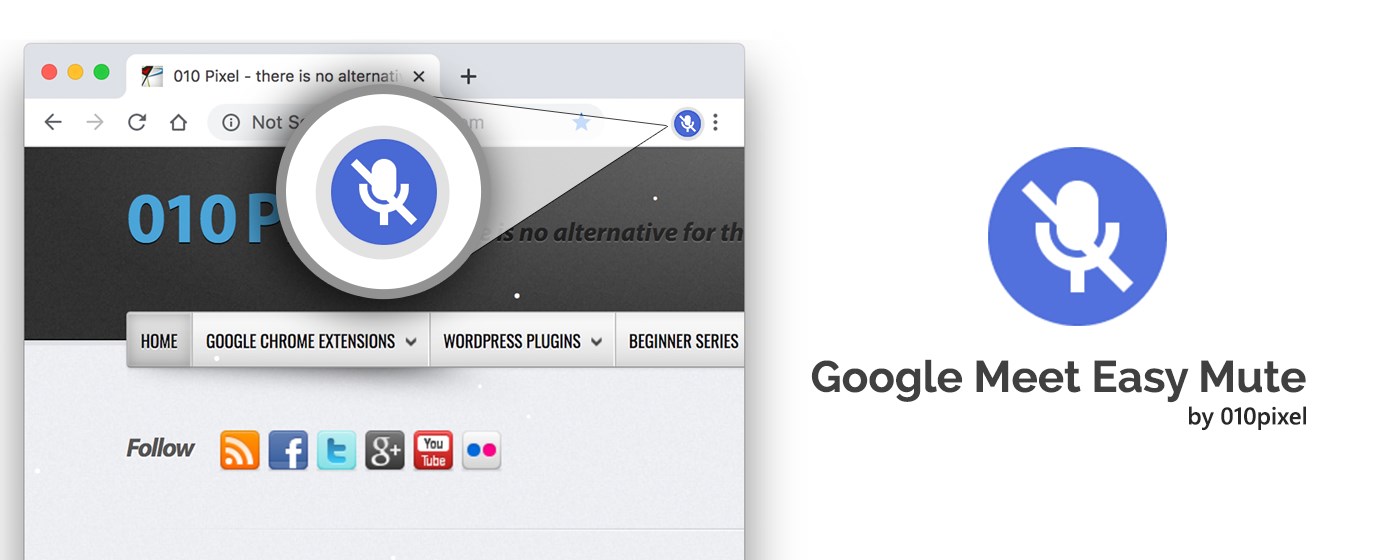 Easy Mute for Google Meet marquee promo image