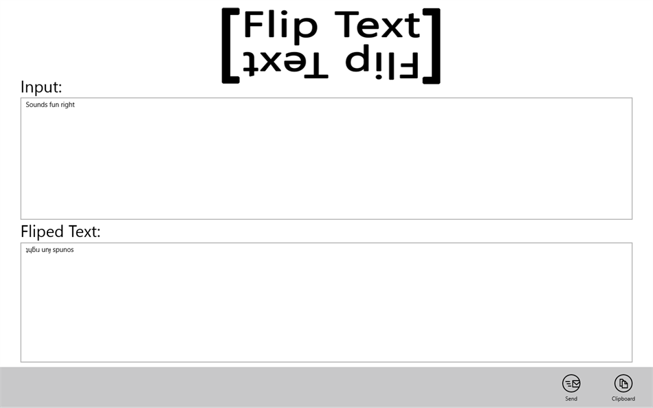 Flip Text (Windows) 由: Nikoni apps