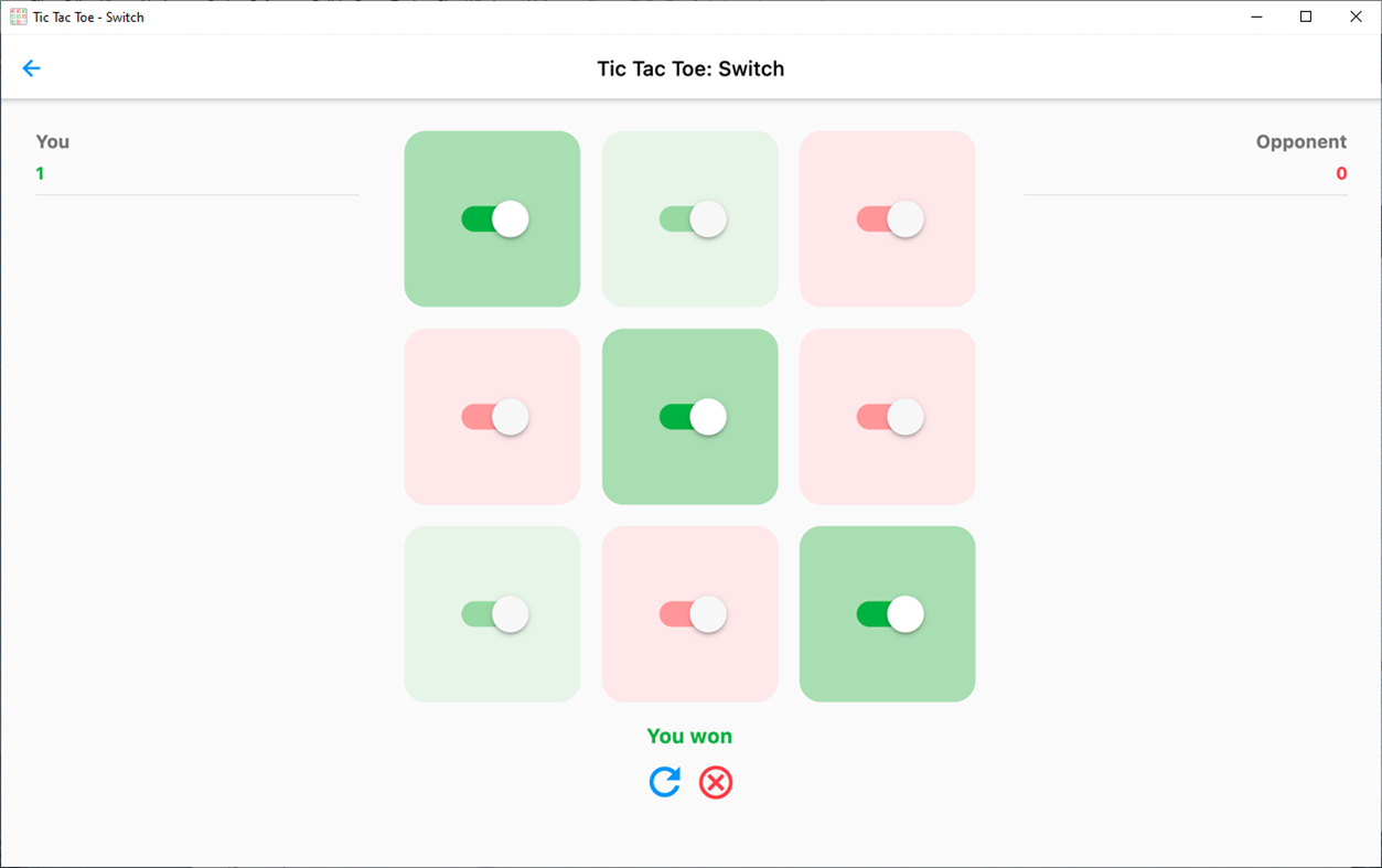 #2. Tic Tac Toe: Switch (Windows) Bởi: DenDevel