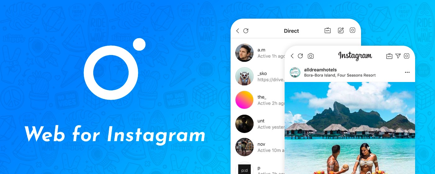 Web for Instagram with Direct marquee promo image