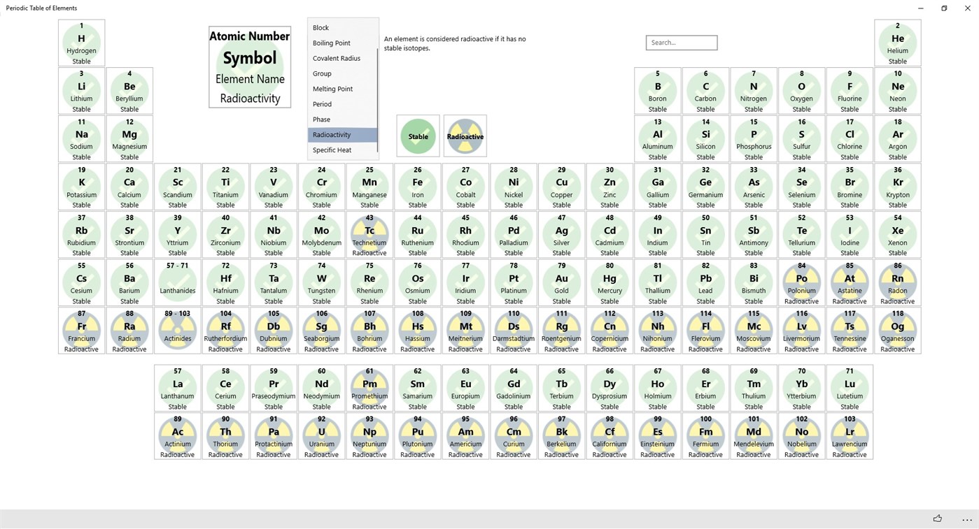 #2. Periodic Table of All Elements (Windows) โดย: Blue Mountain Studios