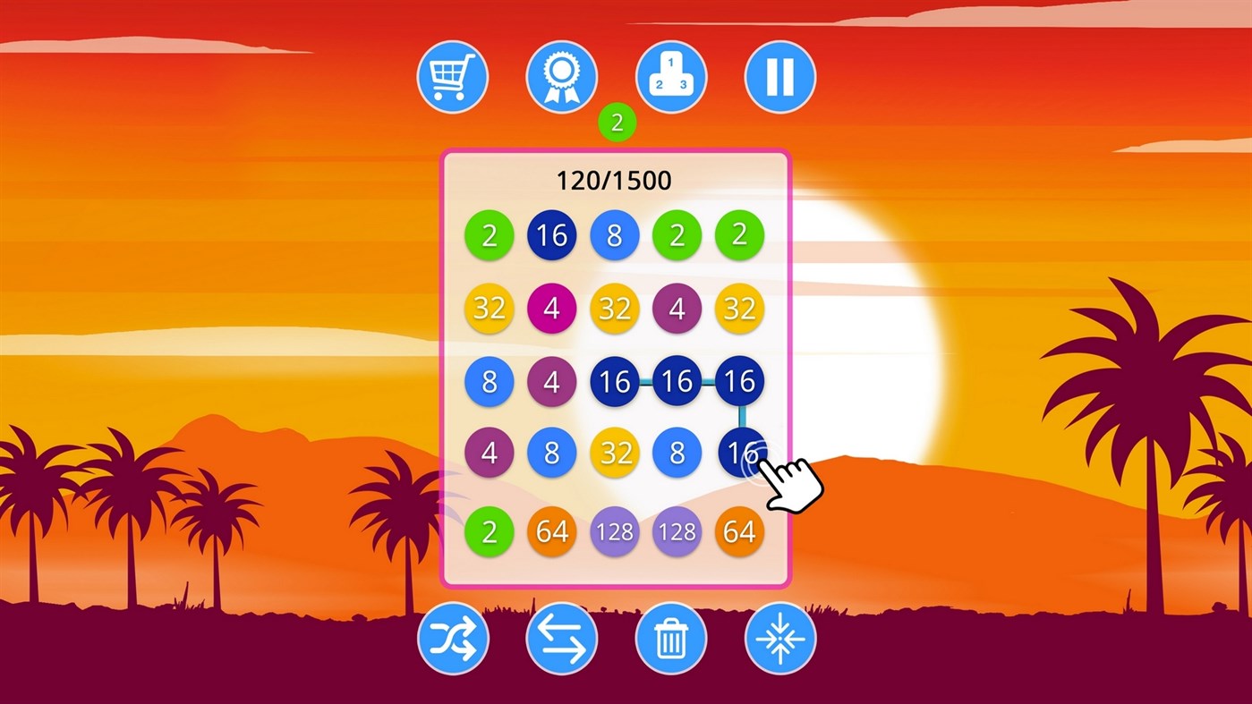 #3. 2-4-8 : link identical numbers (Windows) Podle: Playtouch