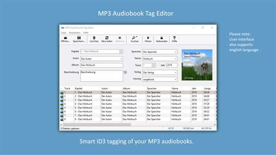MP3 Audiobook Tagger screenshot 1