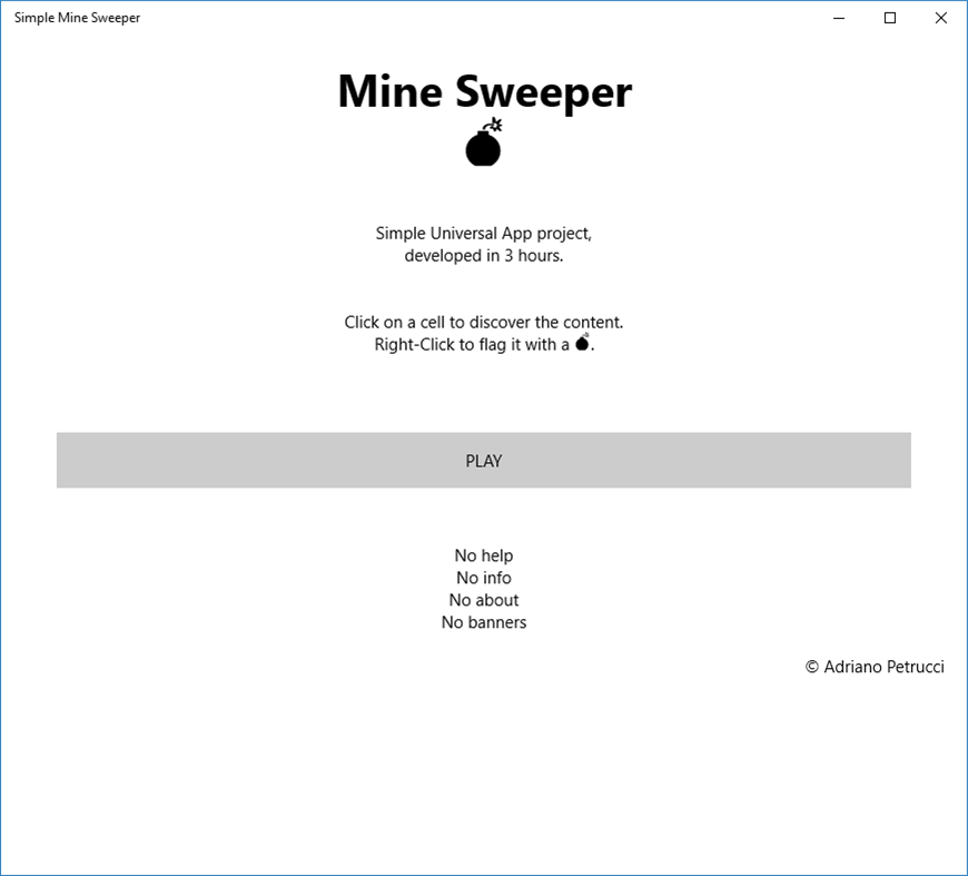 #1. Simple Mine Sweeper (Windows) 게시자: Adriano