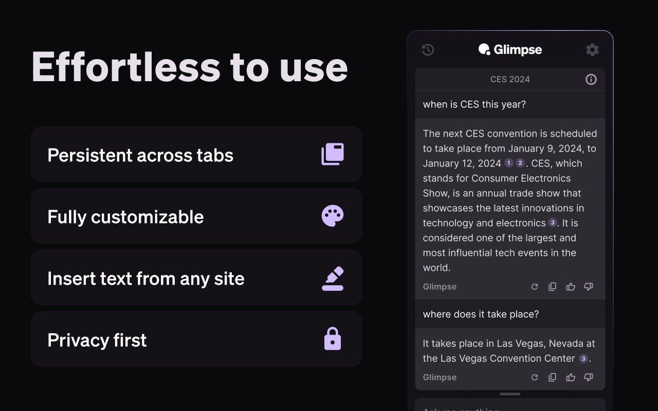 Glimpse — Free AI Chat With Internet Access