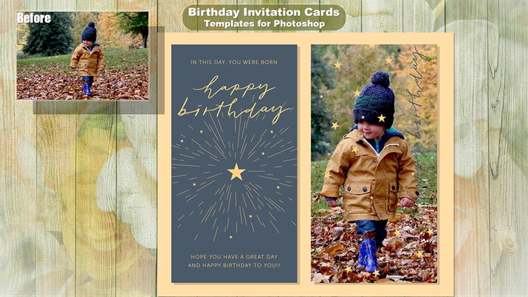 Birthday Invitation & Cards - Templates for Photoshop - PC - (Windows)