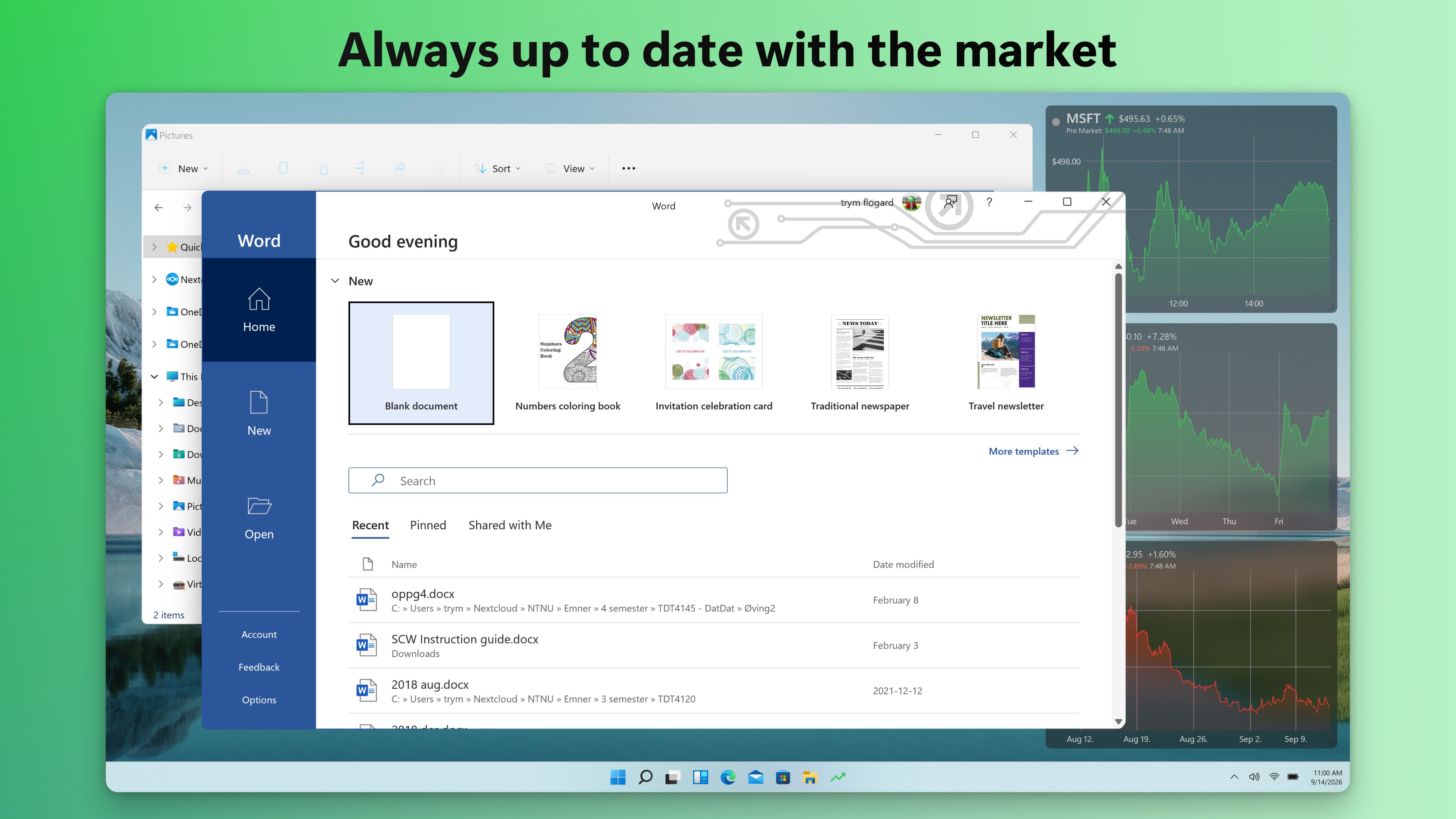 Swish (Stock Desktop Widget) screenshot