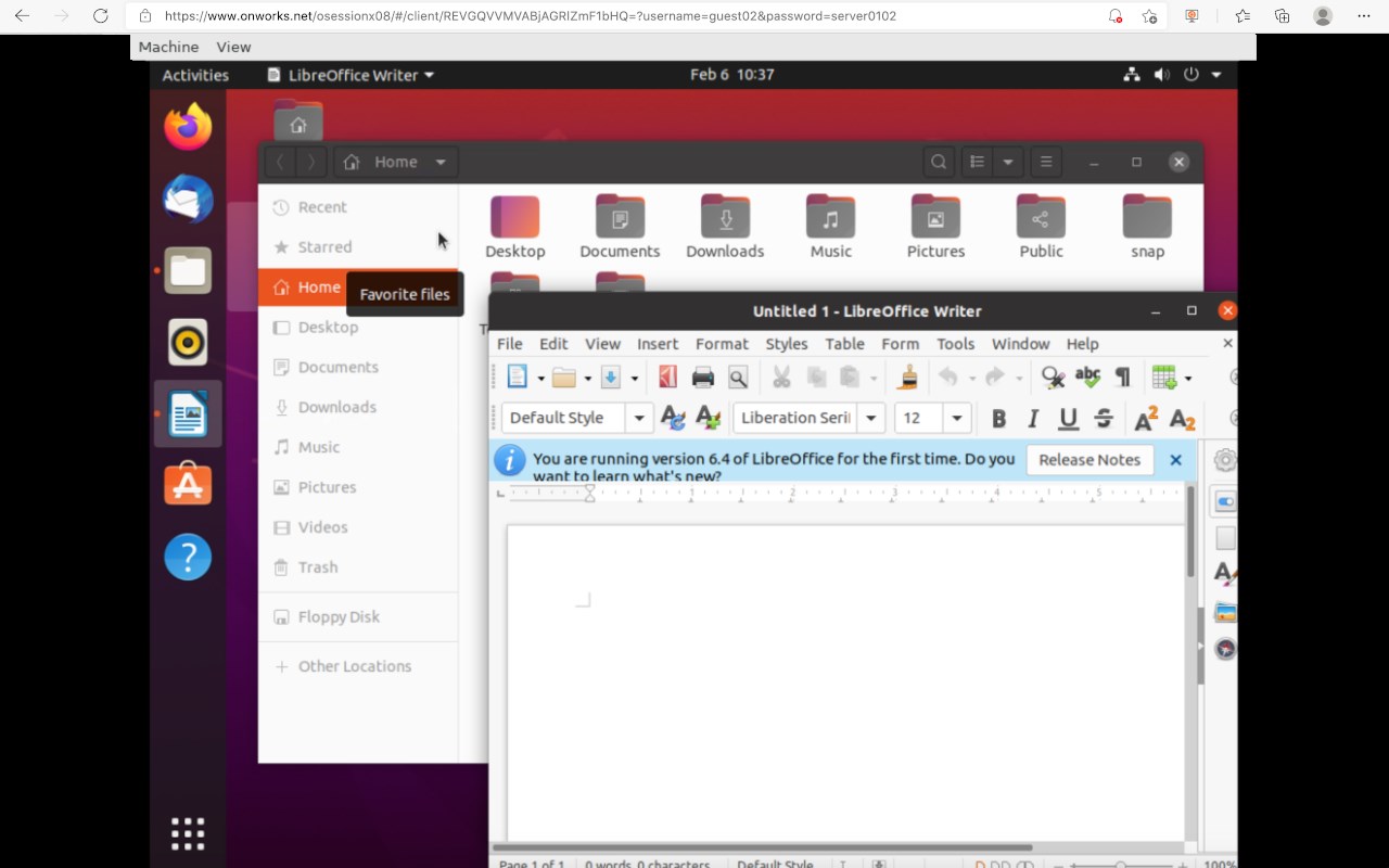 Ubuntu free online linux server