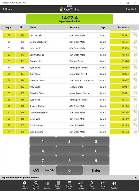 #5. Webscorer Race & Lap Timer (Windows) De: Webscorer Inc.
