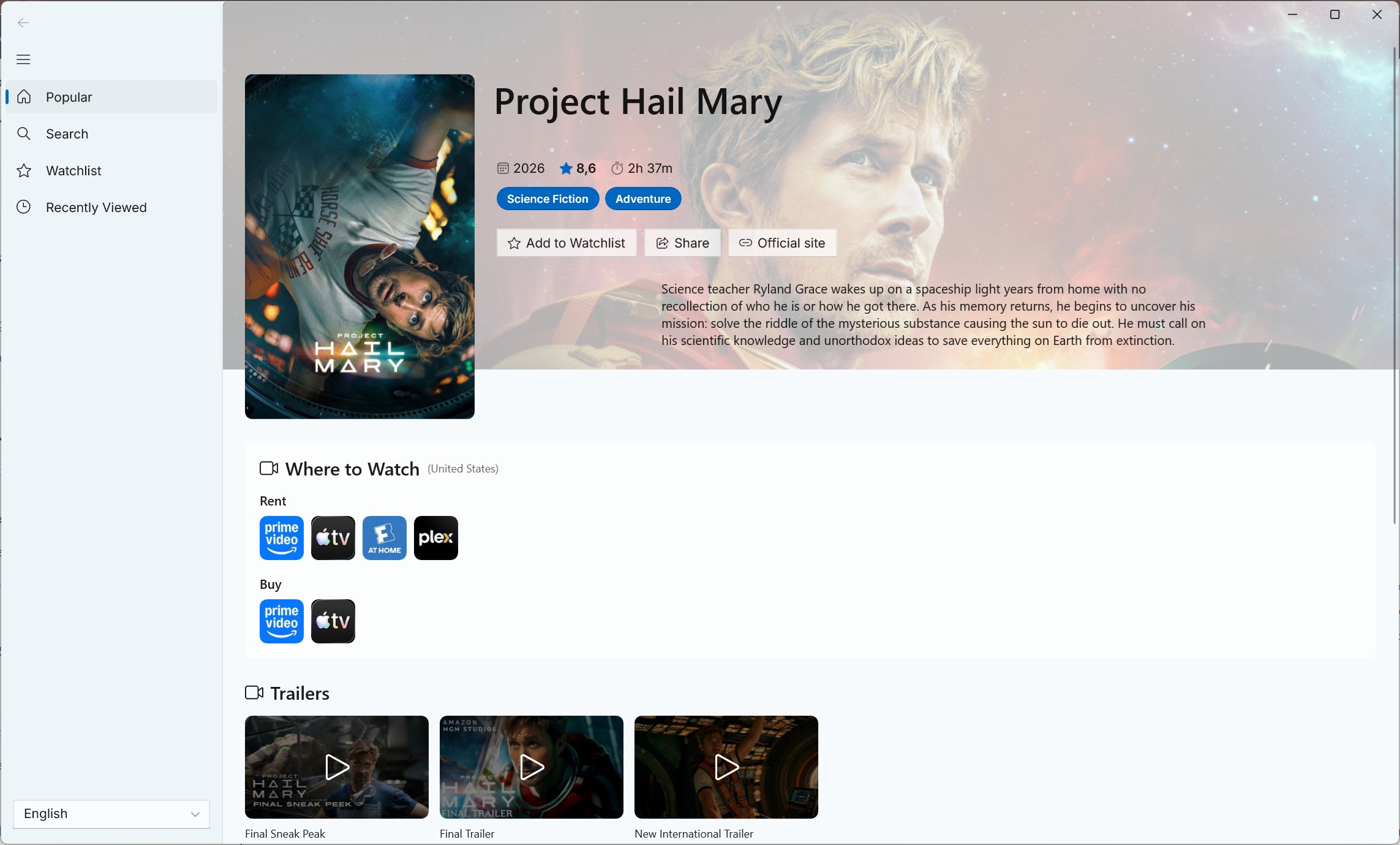 StreamFinder — Where to Watch Movies & Streaming Guide screenshot