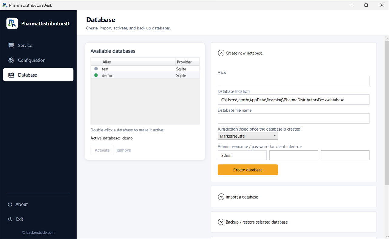 #9. PharmaDistributorsDesk (Windows) By: BackendSide