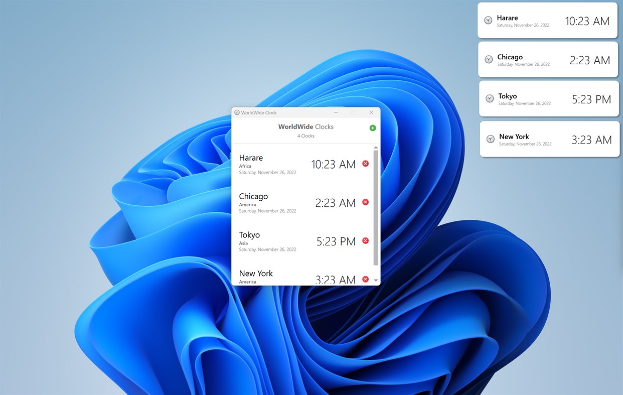 #1. Worldwide Timezone Widgets (Windows) 由: EvlarSoft LLC