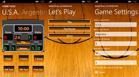 Basket Scoreboard Screenshots 1