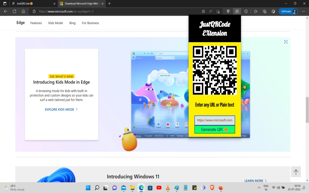 JustQR EXtension