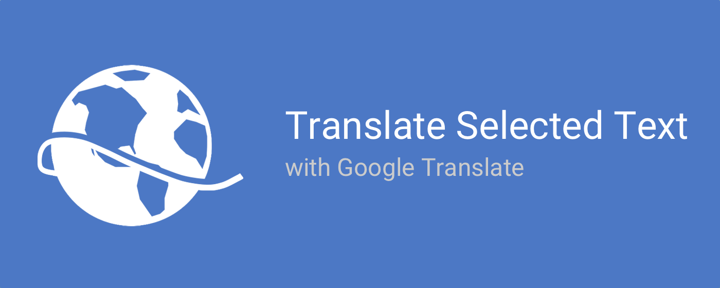 Translate Selected Text marquee promo image