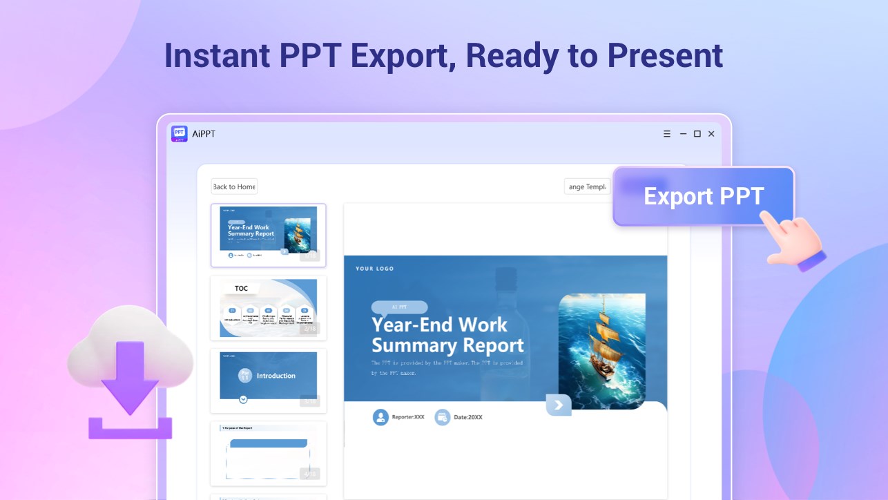 AIPPT - AI Generate PPT and PPT Template screenshot