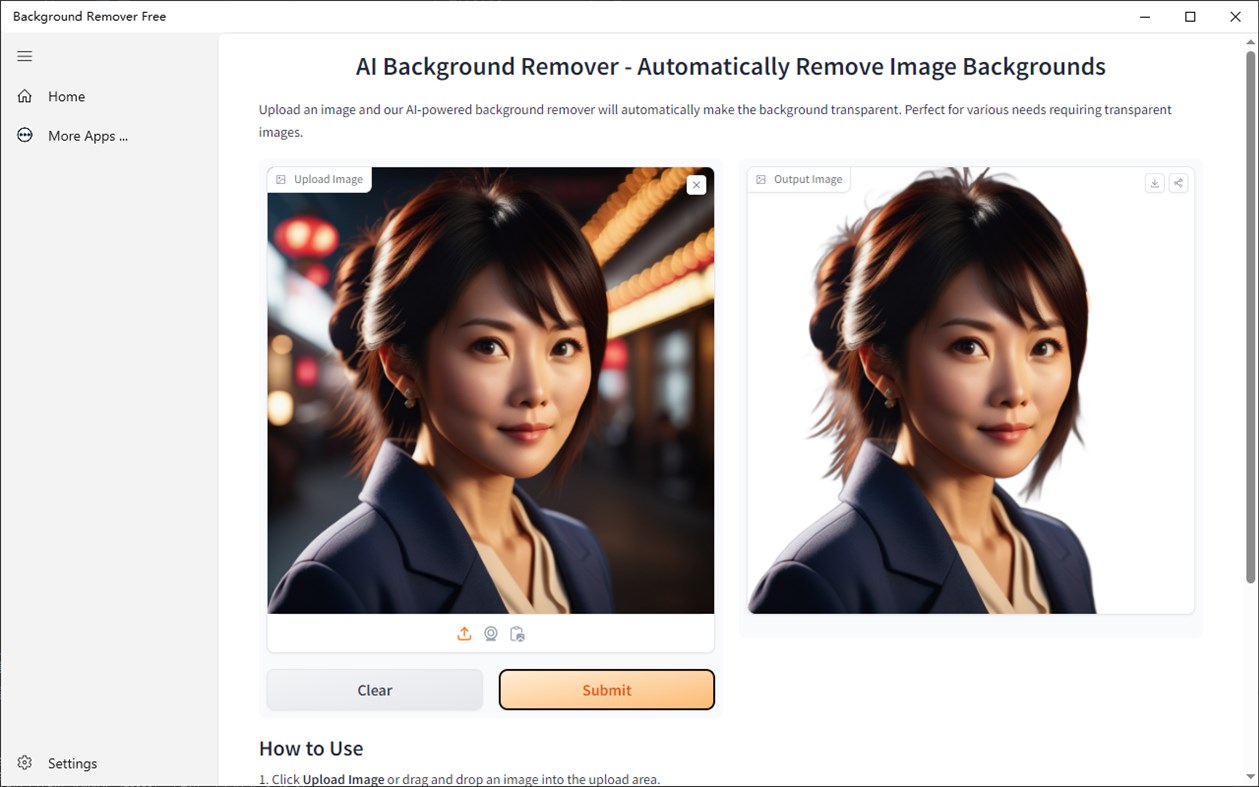 #5. Background Remover Free (Windows) Με: 韵华软件
