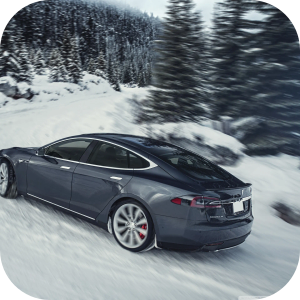 Tesla Car Winter 4K Wallpaper HomePage