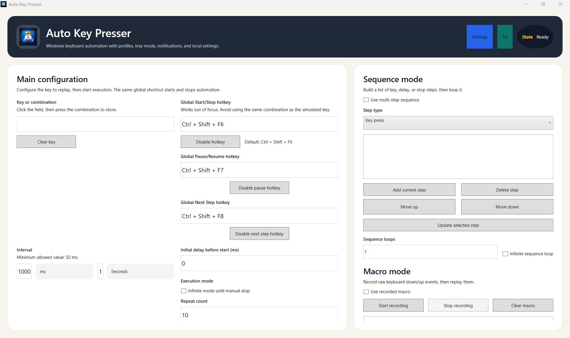 Auto Key Presser for Games screenshot