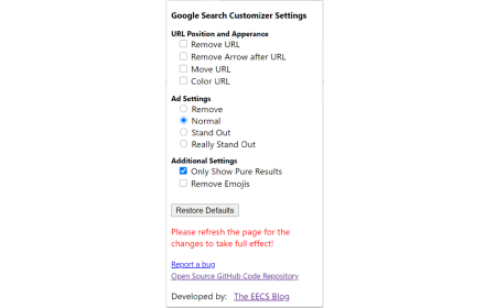 Google Search Ad Remover And Customizer small promo image