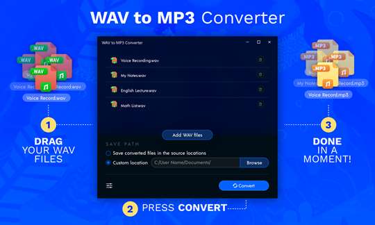 WAV To MP3 Converter. screenshot 1
