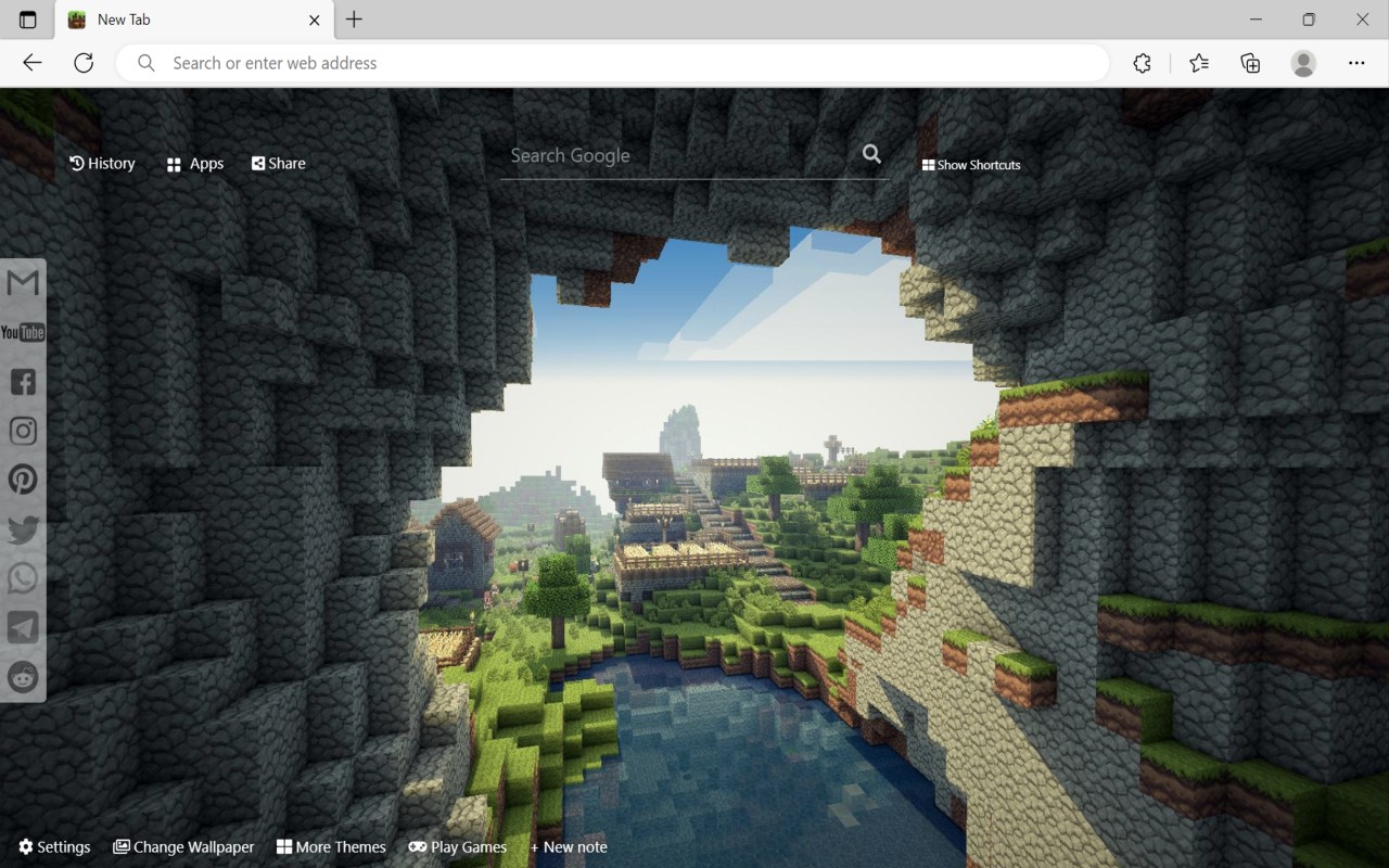 Minecraft Wallpaper New Tab Microsoft Edge Addons