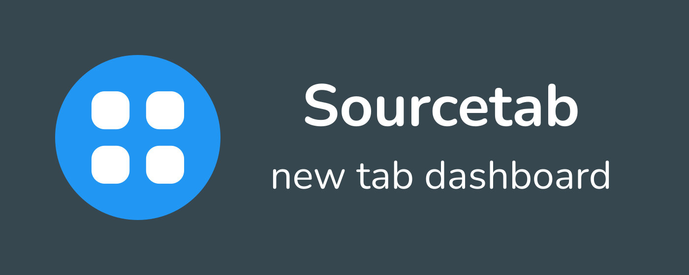Sourcetab: New Tab Dashboard marquee promo image