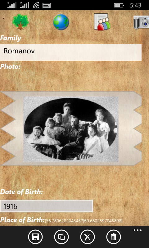 Description of the family.