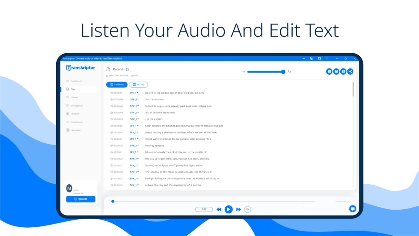 #5. Transkriptor (Windows) 由: Transkriptor