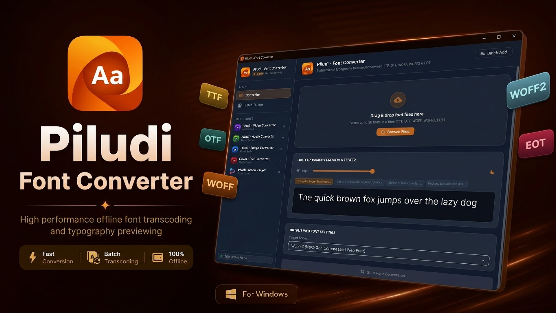 Piludi – Font Converter Screenshot 1