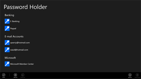 Password Holder Screenshots 1