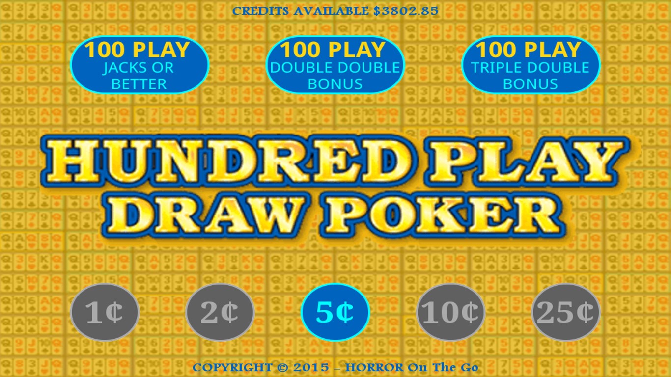 Hundred 100 Play Draw Poker for Windows 10