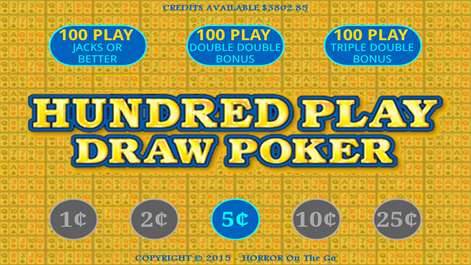 Hundred 100 Play Draw Poker Screenshots 2