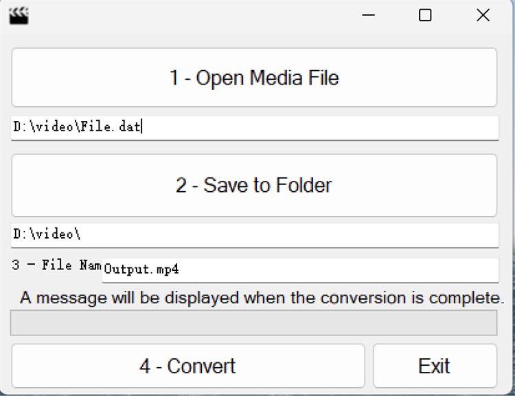 DAT Media Conversion Tool : DAT to MP4 - PC - (Windows)