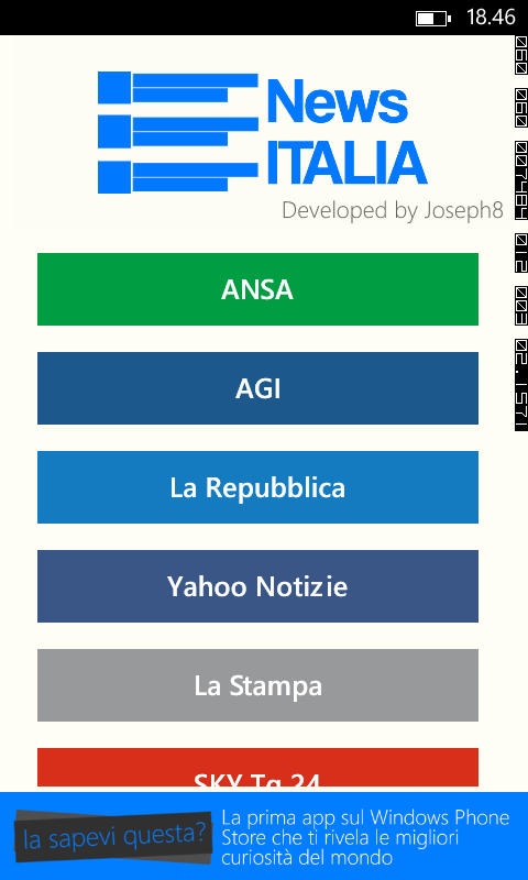 Skærmbillede 1 Notizie ITALIA windows
