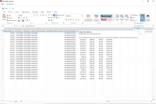 PDF Table to Excel screenshot 8
